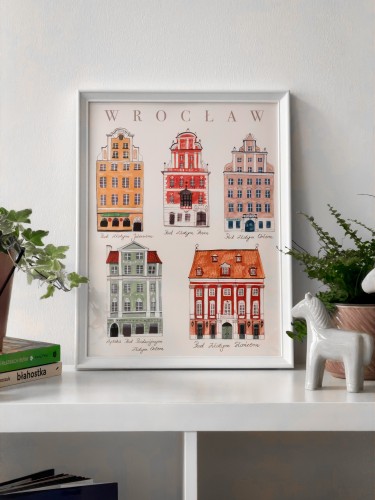 Pamiątkowy plakat Wrocław kamienice