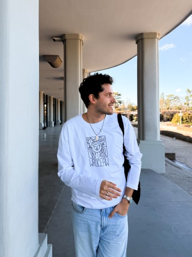 Koszulka z długim rękawem Wrocław biała (UNISEX)