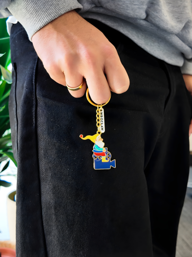 Brelok krasnal kinoman