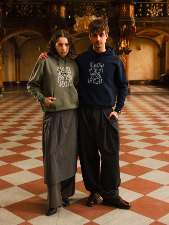 Bluza Wrocław z kapturem oliwkowa (UNISEX)