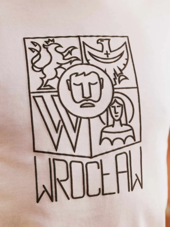 Koszulka Wrocław biała BASIC krótki rękaw (UNISEX)