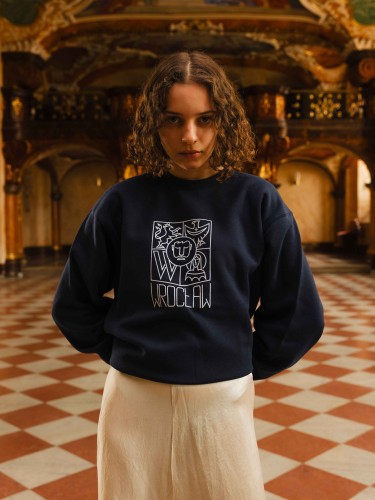 Bluza Wrocław bez kaptura granatowa (UNISEX)