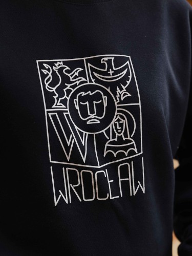 Bluza Wrocław bez kaptura granatowa (UNISEX)