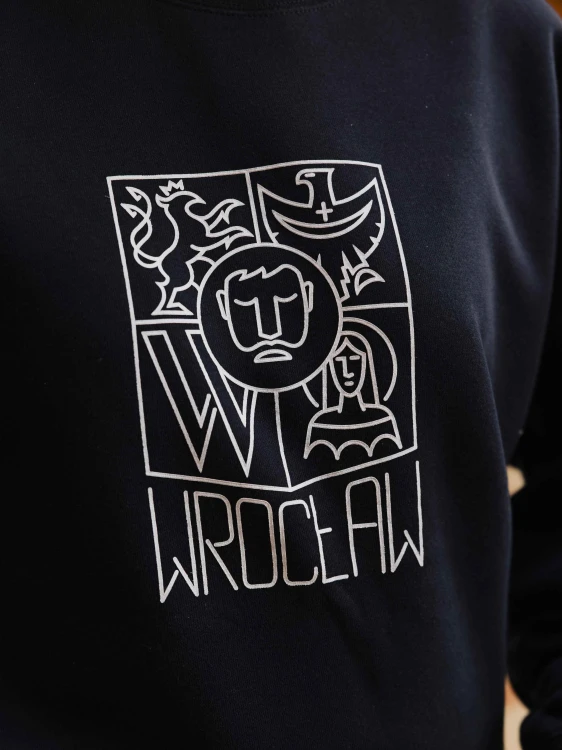Bluza Wrocław bez kaptura granatowa (UNISEX)