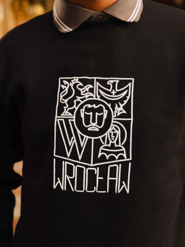 Bluza Wrocław bez kaptura czarna (UNISEX)