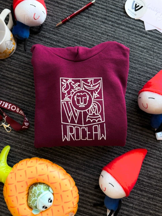 Bluza Wrocław bordowa z kapturem (DLA DZIECI)