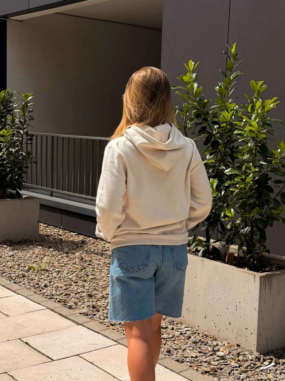 Bluza Wrocław z kapturem jasno beżowa