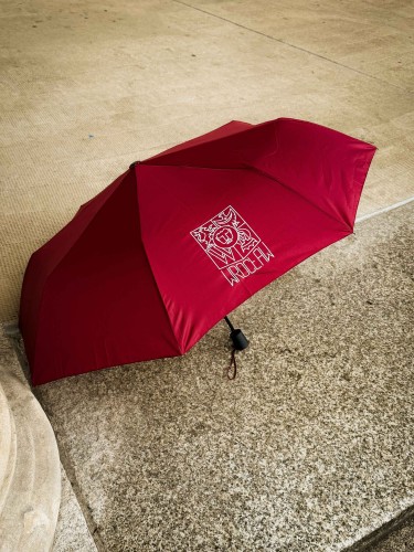 Parasol Wrocław bordowy składany